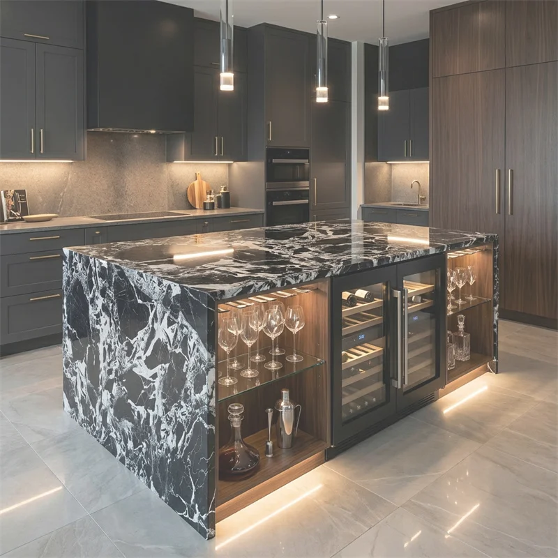 product modern natural stone black marble counter top polished tables marble for kitchen countertops-4