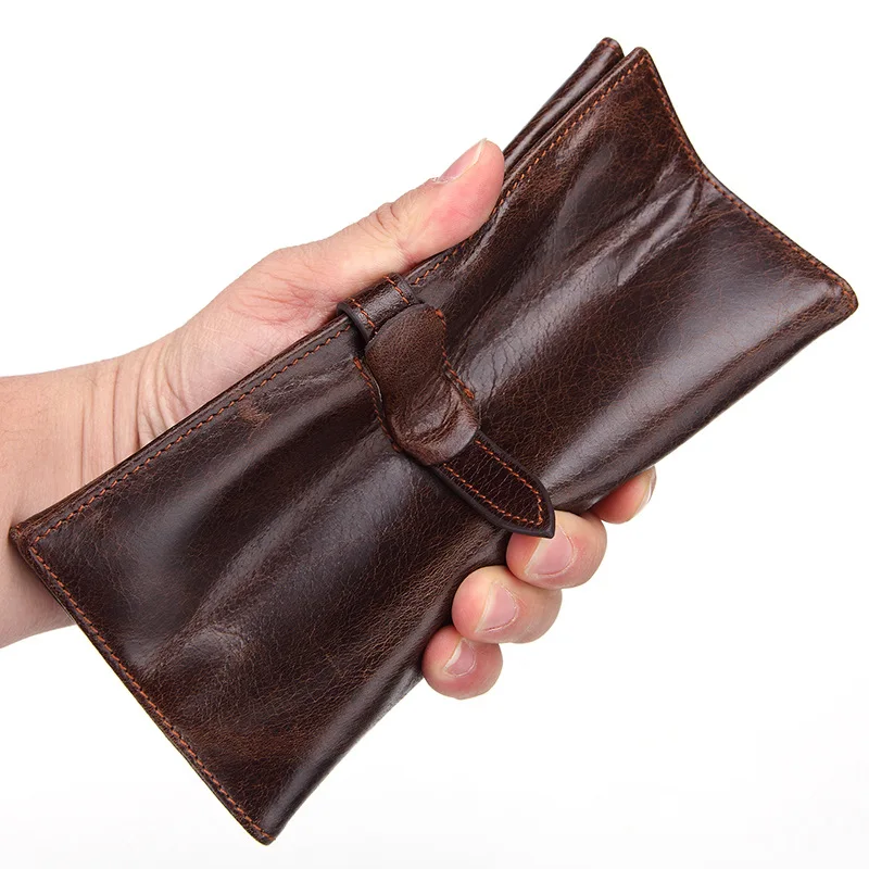 Fashion Lady Long Wallet Credit Card Holder Purse Real Leather