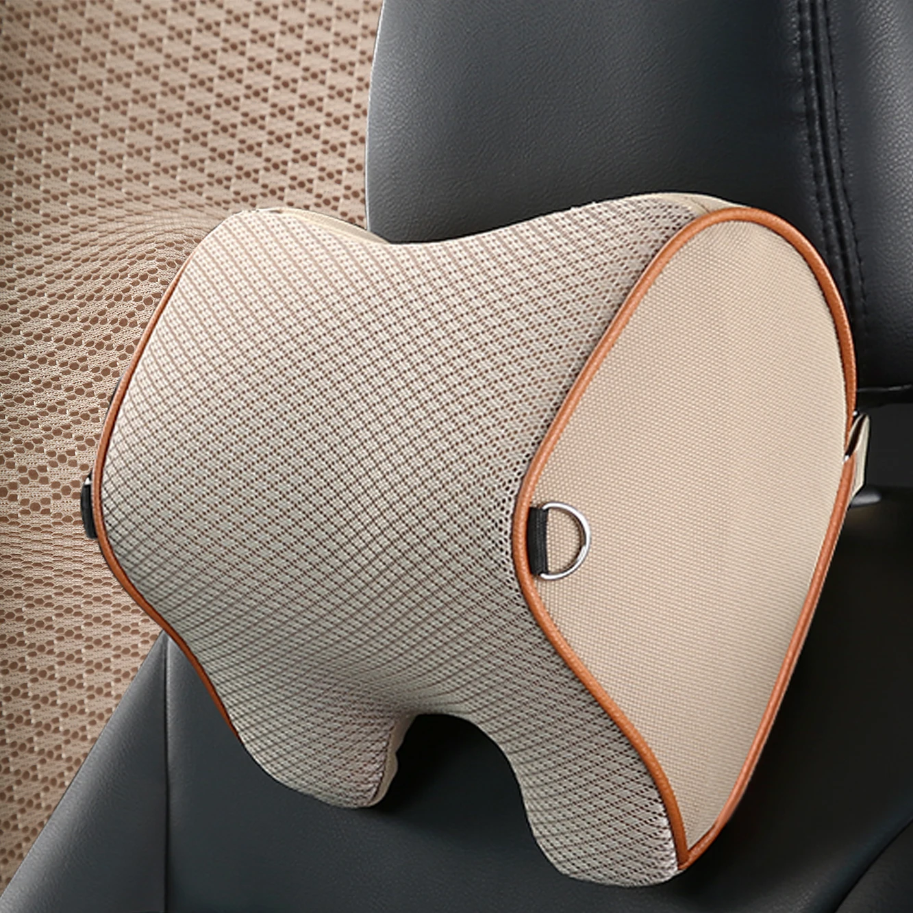 High Quality Driver Removable 3D Design Memory Foam Adjustable Seat Neck Support Car Headrest Pillow Cushion