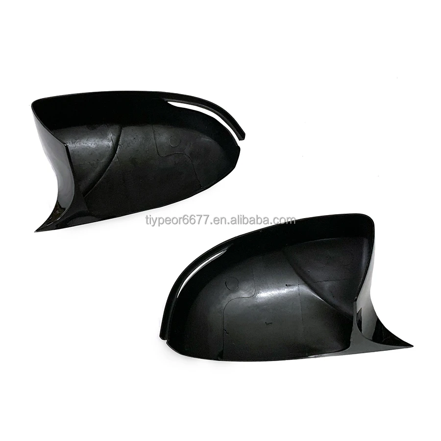 product wing mirror cap covers with light gap for honda fit 2014   2018  glossy black one pair exterior accessories body kits-8