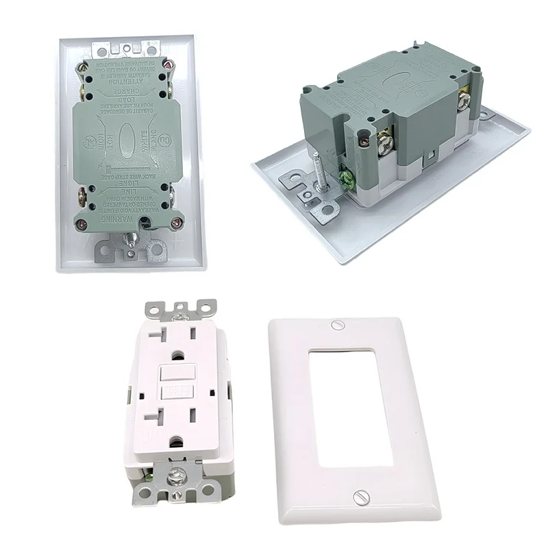 Tamper-Resistant Self Test Gfci Outlet 20 Amp TR WR Gfci Receptacle Electrical Power Socket 125V GFCI Outlets with Wallplate