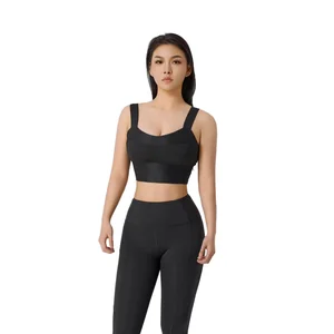 Factory Direct Price Two Piece Set Yoga Fitness Crop Top-grade High-impact Custom Sports Brab  Yoga Wear