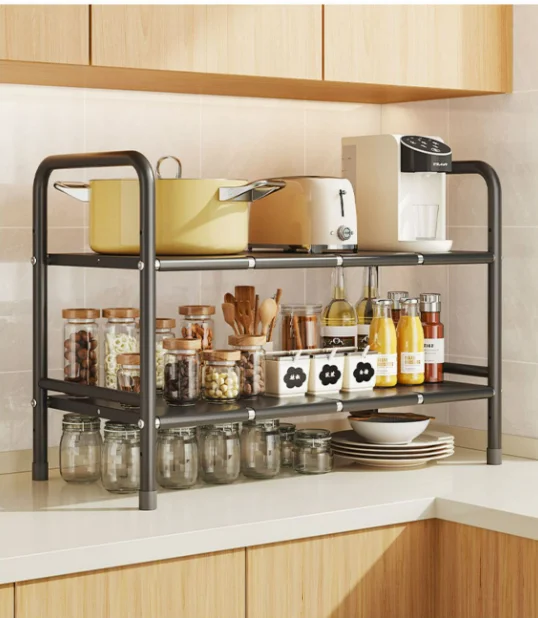 Kitchen Shelf Expandable Space Saving Under Sink Organizer Desktop ...