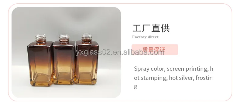 30g cream round glass bottle 50G face eye cream bottle amber gradual change lotion skincare product packaging supplier