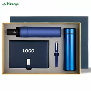 Company Business Gifts Umbrella Pen Notebook U Disk Luxury VIP Office Stationery Gift Set