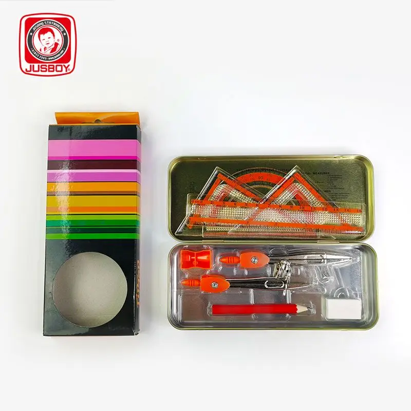 Bussole E Righello Per Disegno QOWUXHZ Set Geometria 9 Pezzi - Righello, Bussola, Goniometro E Accessori Compasso Professionale