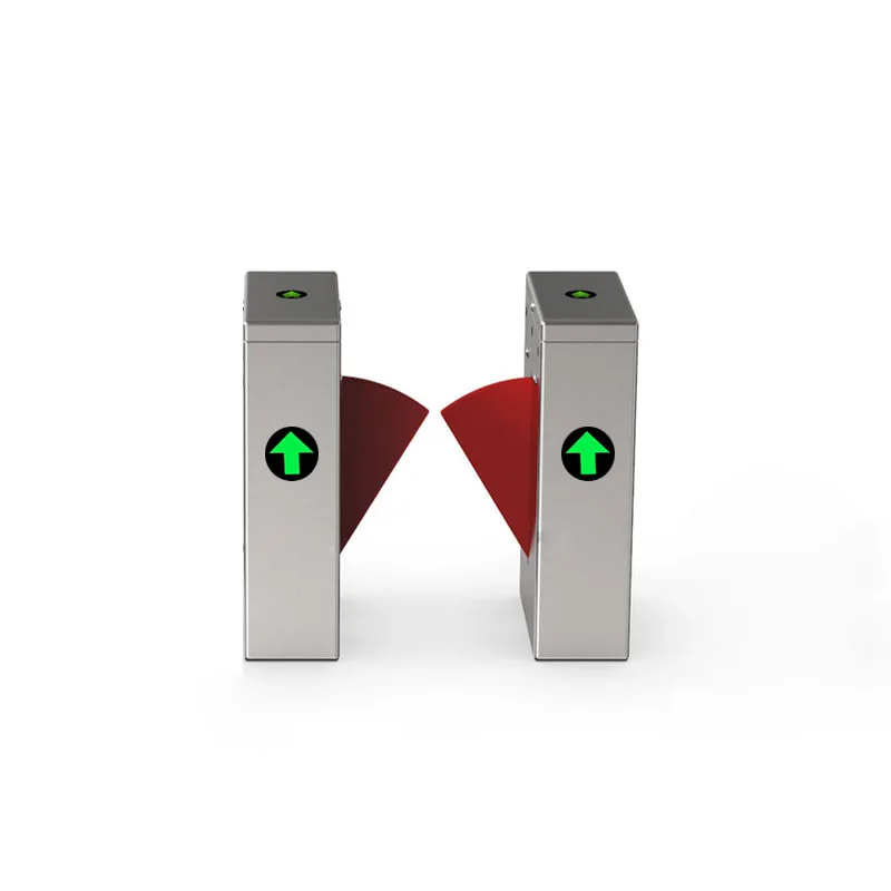 Portable Flap Turnstile With Ticket System Flap Barrier Gate Use for Office Building Entrance