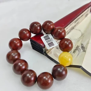 Wholesale Chinese Natural Sandalwood Beads 18mm Wooden Bead Jewelry Production Bracelet Suitable for Both Men and Women