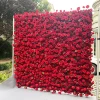 Red and green flower wall