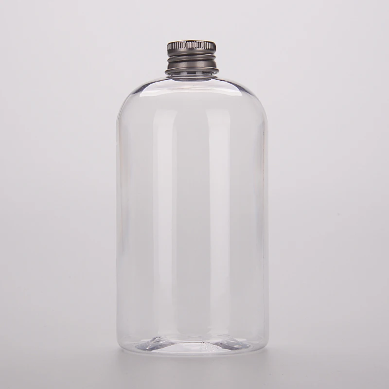 500ml PET Plastic Spray Bottle 500g Customized Cylindrical Empty Transparent Wholesale Pet Shampoo Bottle with Spray Cap