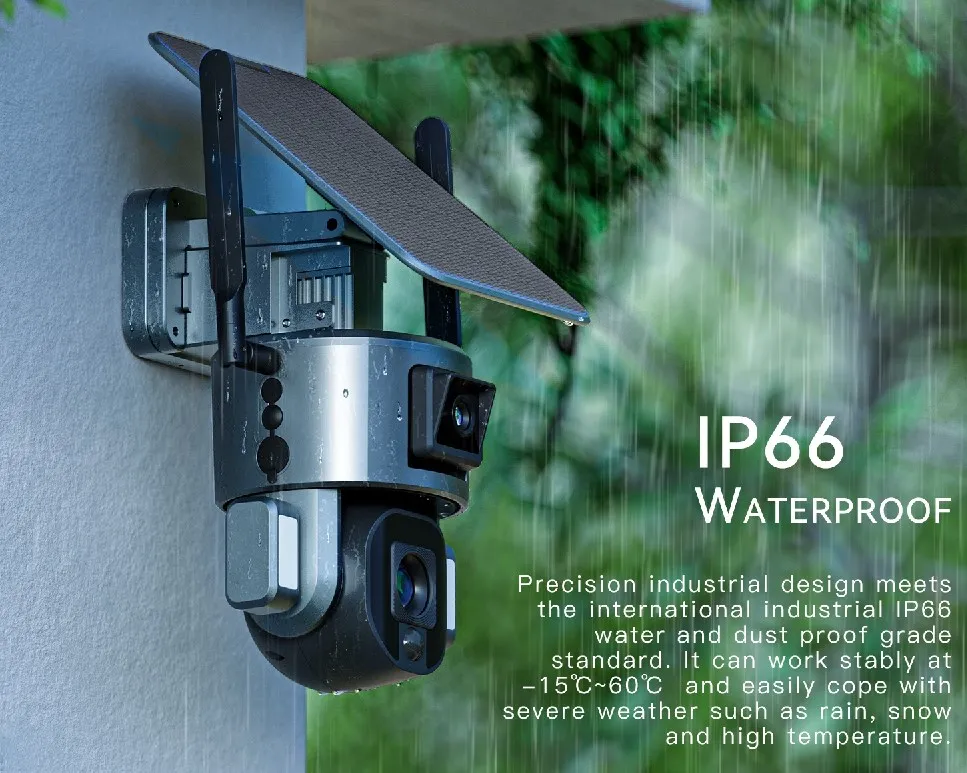 Solar Powered Security Camera/IP66 Waterproof