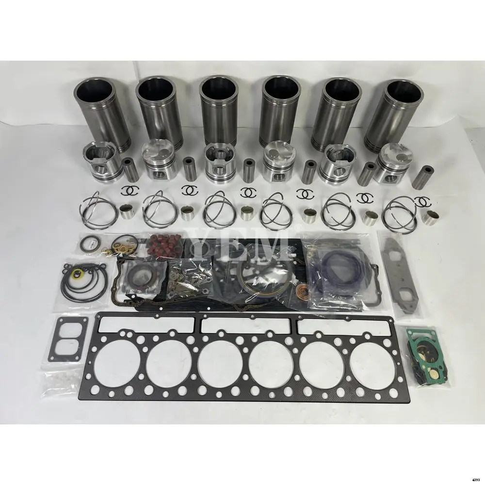 Rebuild Kit With Cylinder Gasket Kit Piston Rings Liners Fit for Caterpillar 3306