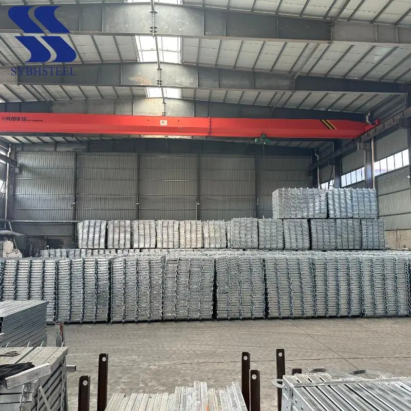 Galvanized Scaffolding Steel Plank Scaffold Platform Catwalk With Hook in Layher Style for Ringlock Scaffolding System