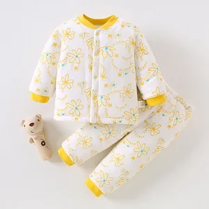 Winter Casual Split Cotton Jacket for Newborn Baby Warm Thickened Children's Suit