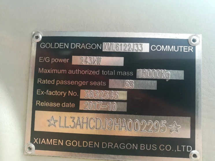 Golden Dragon XML6122J33 Bus Front Windscreen Rear Windshields