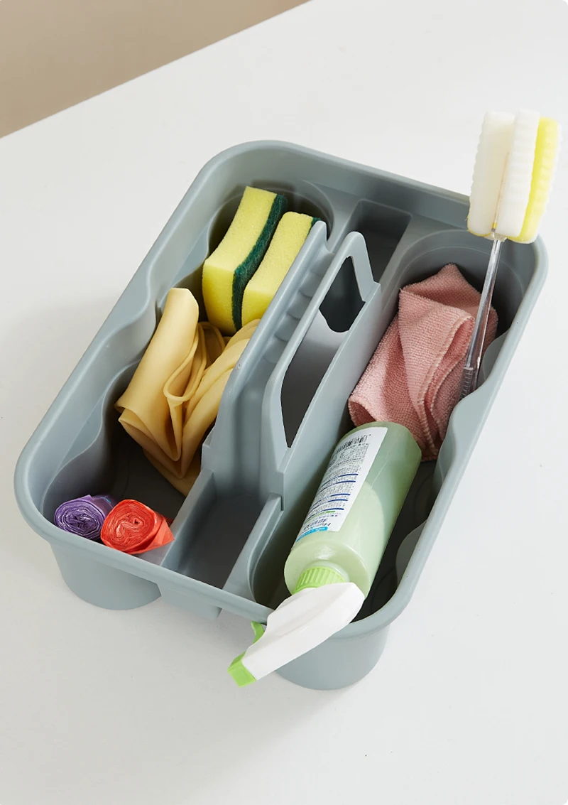 ITEM NO.039C Factory Wholesale Plastic Hand-hold Storage Cleaning Bucket Caddy Organizer Hotel Cleaning Tray Tote Tool Bucket Tool Organizer details