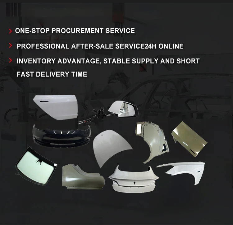 Teslas Model 3 Parts Dashboard Fender Rear Light Hood Tail Light Door