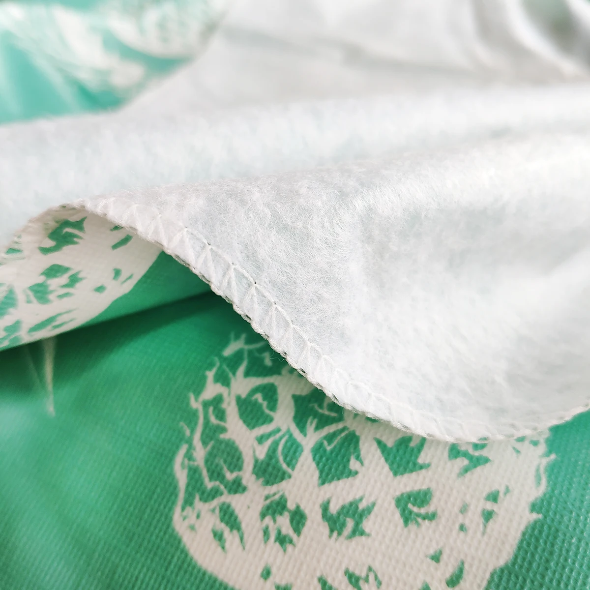 Resistant Spill Proof and Tablecloth Plastic Fruit Printing PEVA Non Toxic Non PVC Vinyl Flannel Back Tablecloth