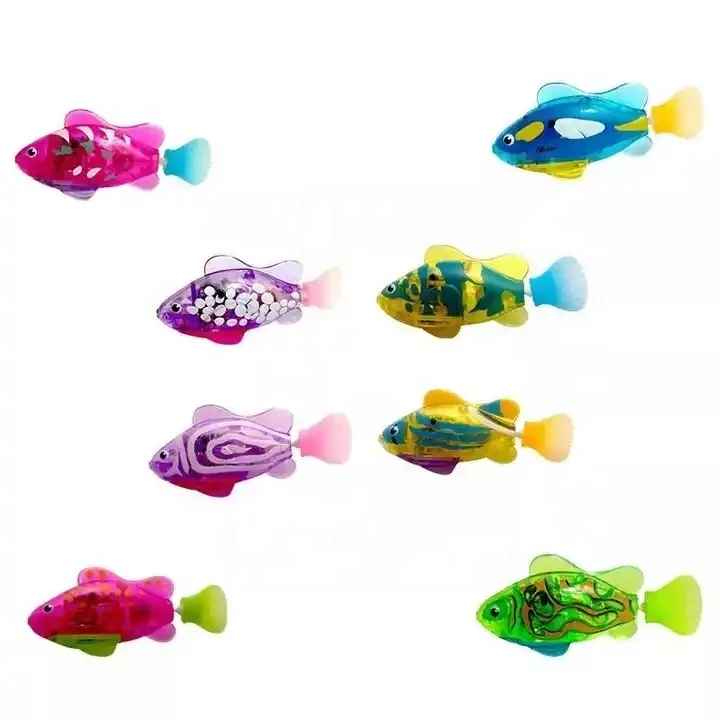 2023 Interactive Swimming Robot Fish Toy for Cat Dog With LED Light Cat Toy