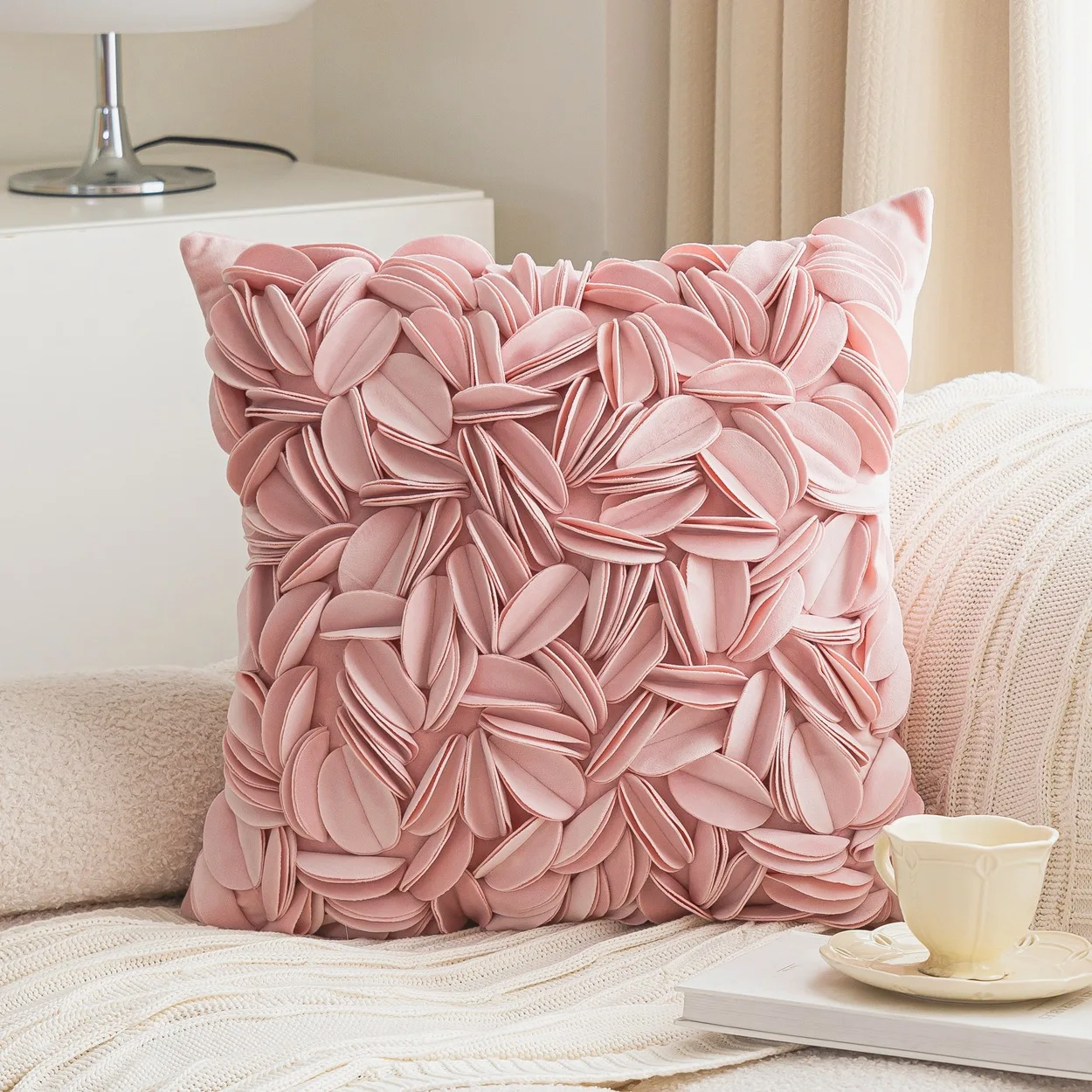 Light Luxury Pink Pillow Case Home Decor Headboard Pillow Throw Pillow
