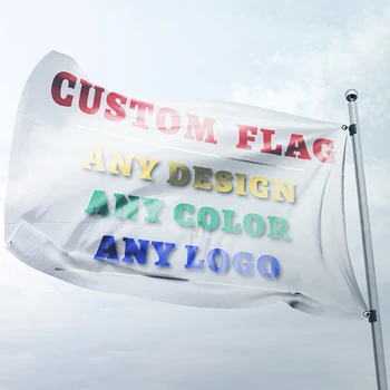 Customized Standard Production Polyester Sublimation Blank Banner Custom Design Size Decorative Advertising Football Event Flag
