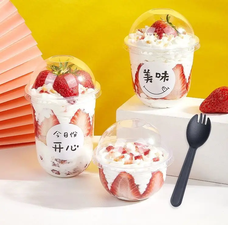 500ml Pp Custom Logo U Shape Bubble Tea Milk Tea Cup 16oz Juice Clear Disposable Plastic Cup