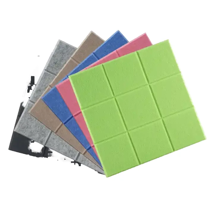 New Modern Square KTV Soundboard Wall Acoustic Panels Sound-Absorption NRC 1.0 Eco-Friendly Black 3-year Warranty for Studio Use details