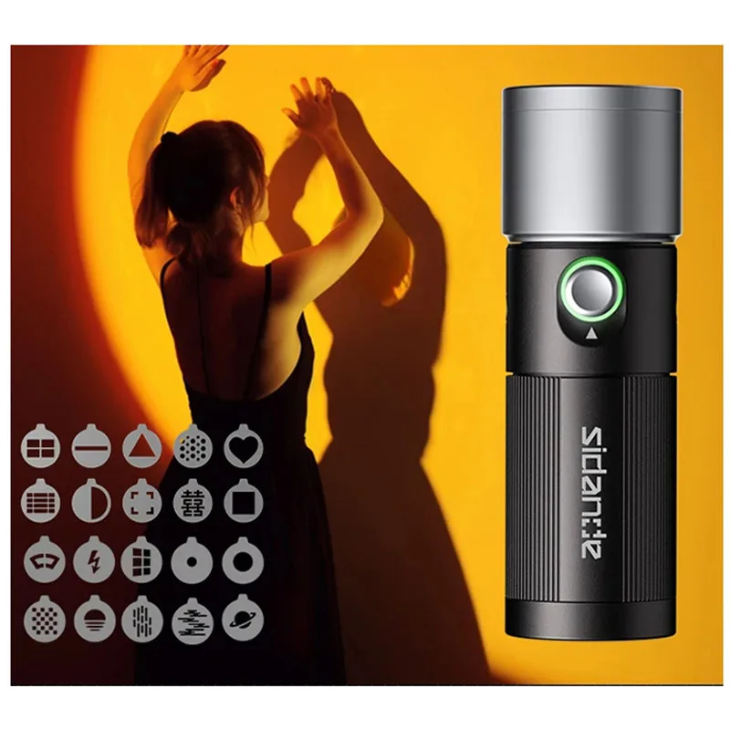 SIDANDE Videography Flashlight Zoomable Photography Fill Light Ambient  Light for Photography and Video Shooting