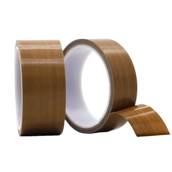 High temperature Tefloning PTFE Fiberglass cloth Silicone Adhesive tape for Sealing Snack Packaging Wrapping Heat press Machines