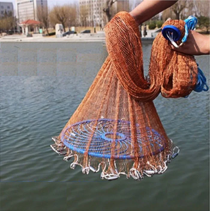 American Fishing Net Tire Line Cast 4-15ft 3/8'' Mesh | Durable Nylon Fishing Nets for Effective Fish Catching American Fishing Net Tire Line Cast 4-15ft 3/8'' Mesh | Durable Nylon Fishing Nets for Effective Fish Catching