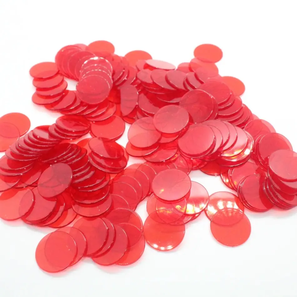 300pcs 6 Colours 3/4 Inch Pro Count Bingo Chips Markers for Bingo Game Cards