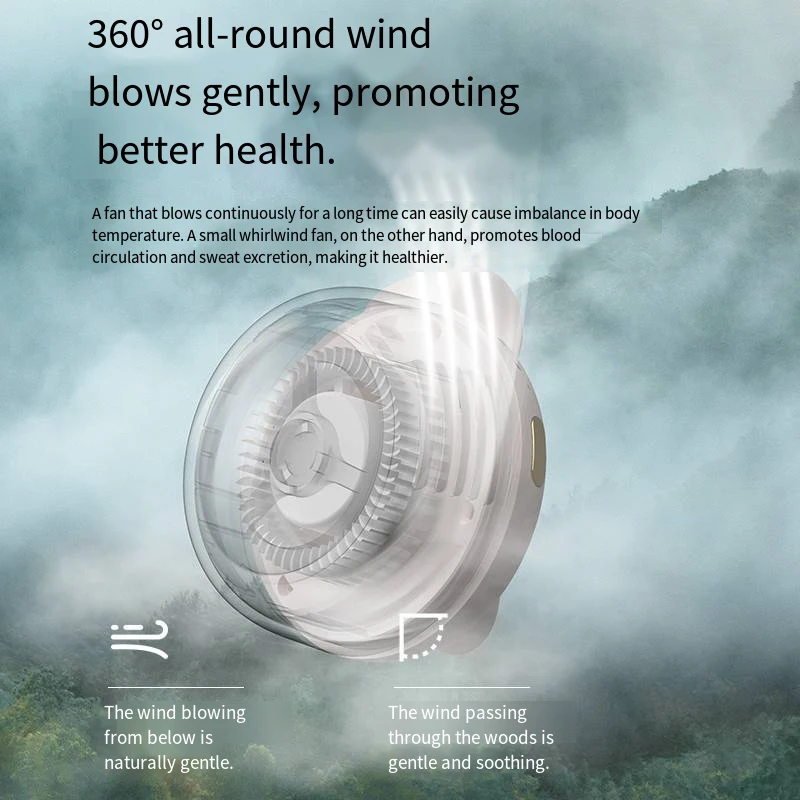 Clip-on Wearable Waist Fan, Portable, USB, Brushless - detail 6