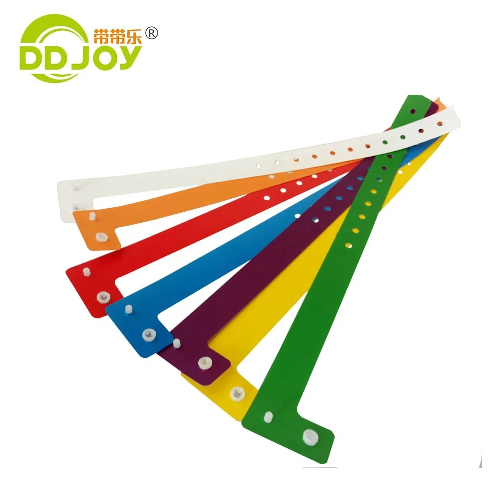 OEM ODM водонепроницаемый одноразовый полипропиленовый/виниловый композитный L-образный пластиковый браслет на запястье/браслет для мероприятий или вечеринок