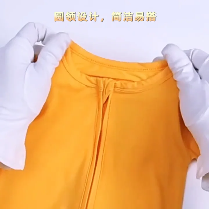 Hot Sale Wholesale Bamboo Short Sleeves Baby Clothes Zipper Shortie Romper Children's Clothing