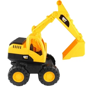 HY Toys New Release Medium Size Plastic Beach Educational Engineering Car Digital Inertial Excavator Model for Baby Boys