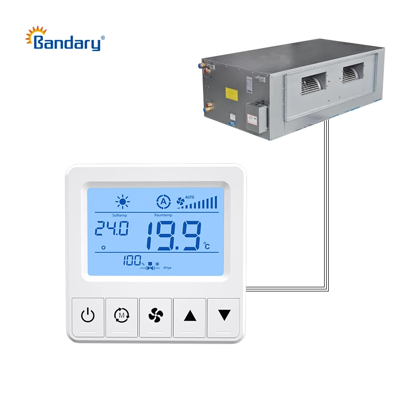 Bandary office\/hotel\/hospital fan coil 2\/4 pipe thermostat, weekly programmable with Tuya app remote control