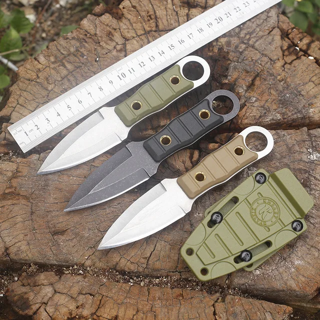 High Hardness Stainless Steel Small Straight Knife for EDC Outdoor Tactical Survival Camping Customizable OEM Hot Product K