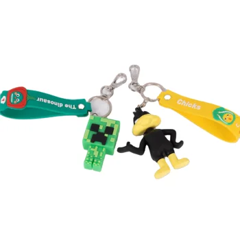 Exquisite 3D PVC key chain small and exquisite easy to carry 3D PVC cartoon image key chain full of cuteness and lovable