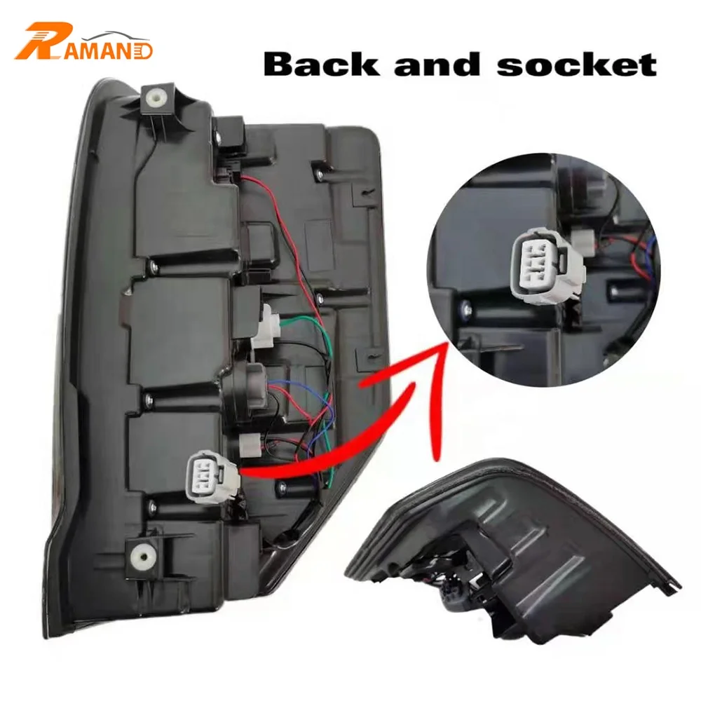 Factory New Item LED Tail Light for  Mitsubishi Triton L200 Auto Lighting System Modified Rear Lighting Black Frame