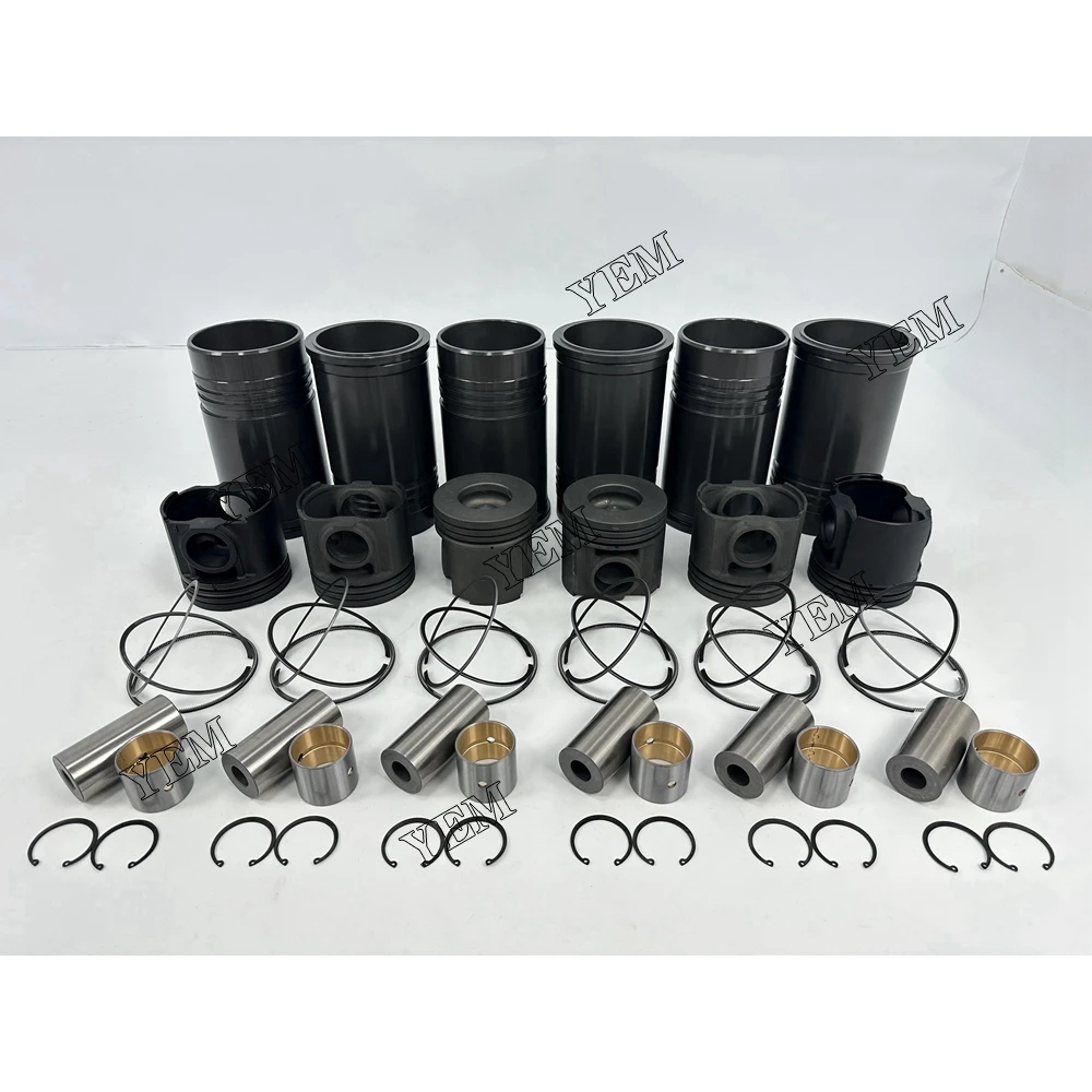 For Komatsu 6D125 Cylinder Liner Kit Engine Rebuild Kit 4