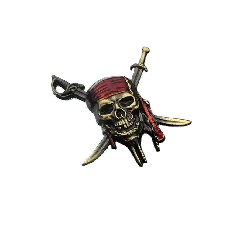 3D Stereoscopic Pirates of the Caribbean Metal Sticker