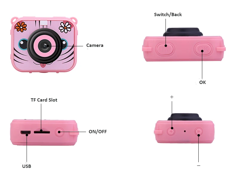 Gift Items For Children 120 Degree Wide Angle Kids Action Camera Waterproof 30M Kids Digital Camera
