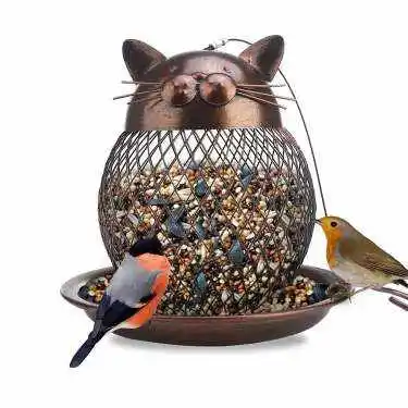 Metal Crafts Hanging Outside  Yard Wild Bird Feeders