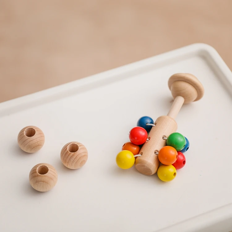 Новый продукт, цветная деревянная Радужная погремушка, детская игрушка, подарок, ручной захват, прорезыватель, погремушка, палочка