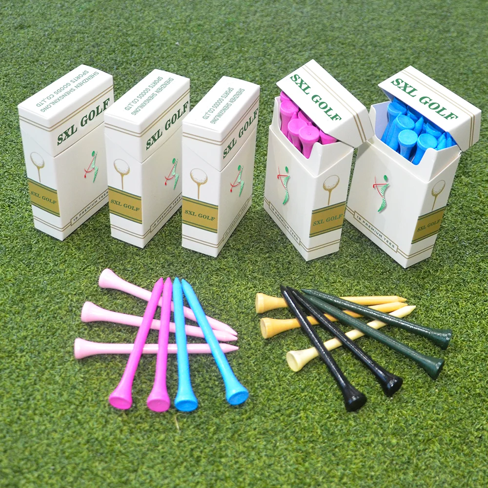 golf tees in cigarette box Custom Logo Golf Tee in Cigarette Box 3 1/4 Durable Wood Golf Ball Holder  Unbreakable Bamboo Golf Tees in Cigarette Box