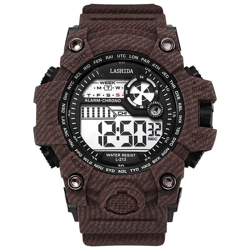 LASHIDA Men's Fashion digital watch G-style waterproof