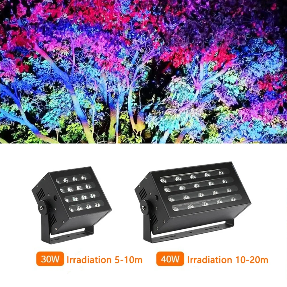 50w发光二极管RGBW外墙花园泛光灯彩色彩虹树灯建筑DC电源IP65等级