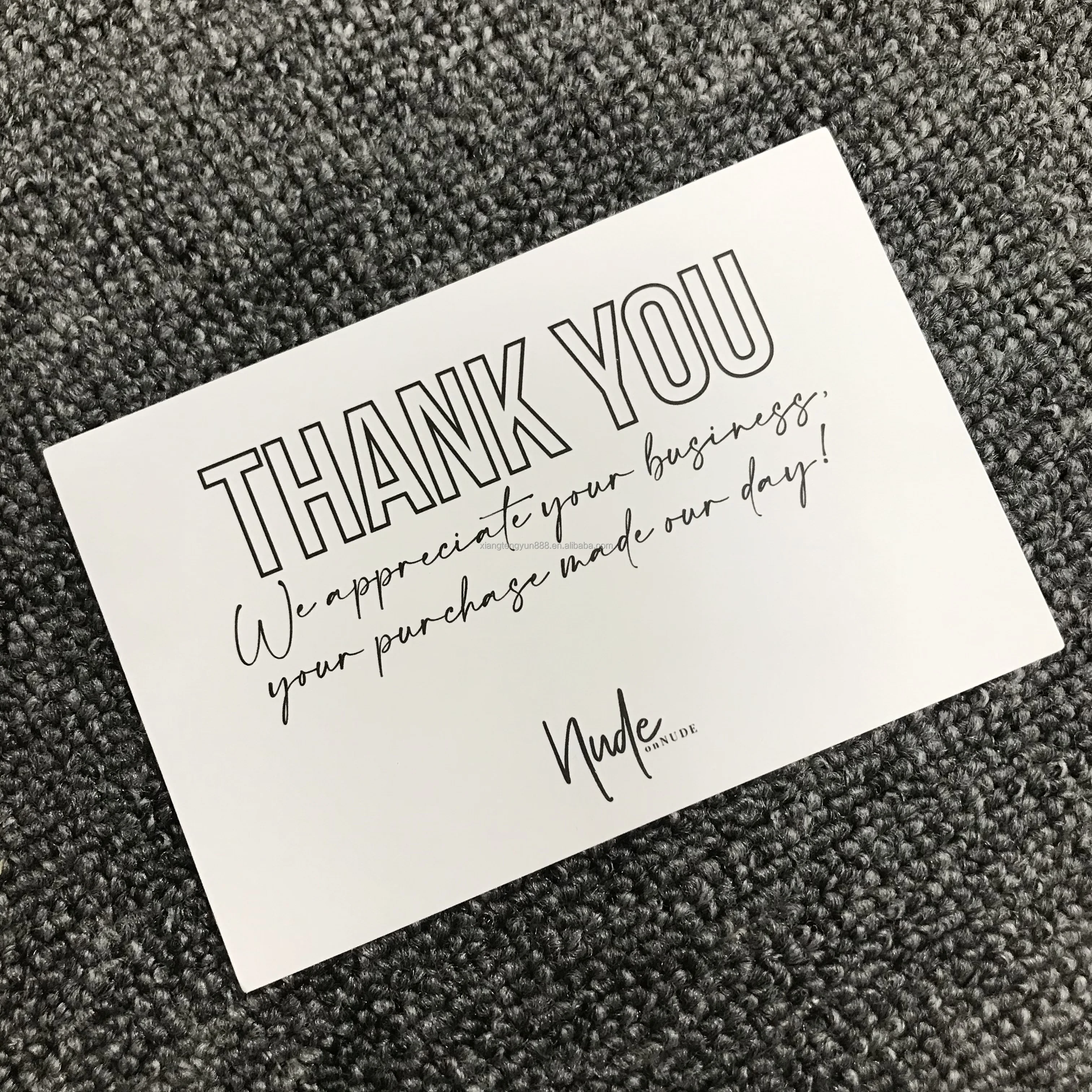 Cheap Good Quality Product Insert Thank You Card Get 5 Star Offset Printing Business Card Card Custom Custom Size