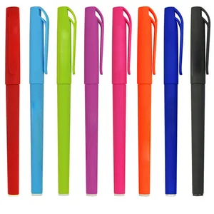 Promotion Bulk ABS Multi-Color Plastic Gel Pen With Writing Black or Blue Refill Ink Custom Logo for Office School