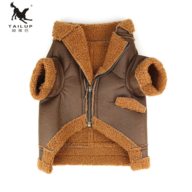 Berber Fleece Suede Fabric Dog Winter Clothes Pet Coat